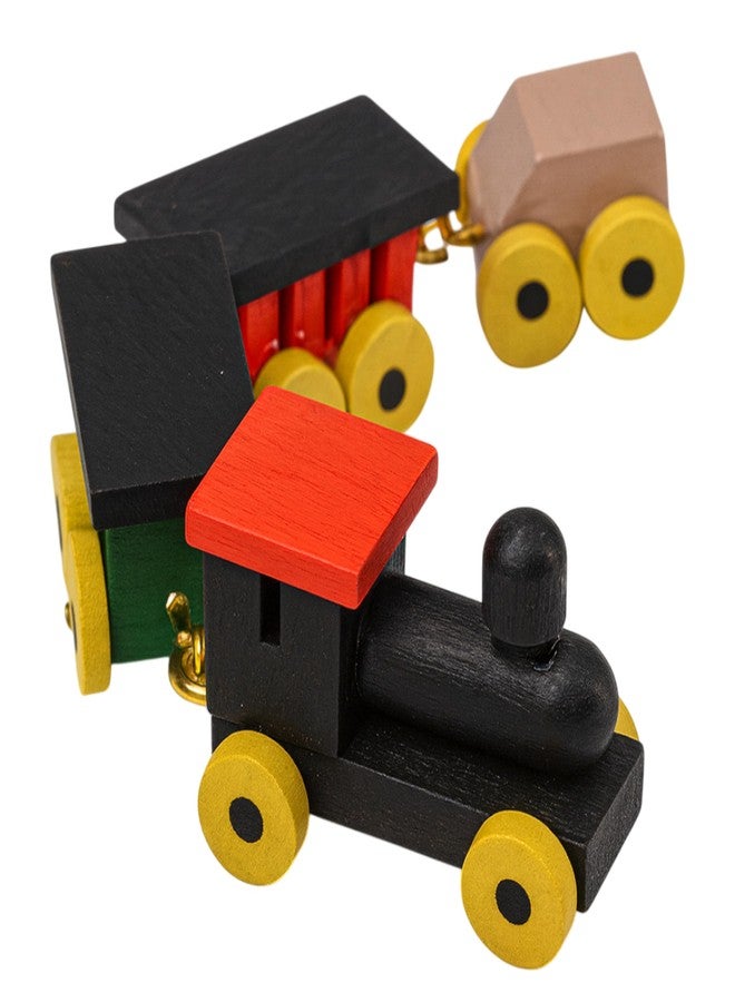 KH866 Miniature Dollhouse Toy Train 1/12 Mini Train Doll House Trains Nursery Accessories Vintage Wooden Ornament Retro Decor for Christmas Birthday Home Adornment Wood Model Scenes DIY Craft Projects - Image 1